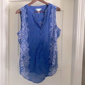 Christopher & Banks hi low sleeveless blouse